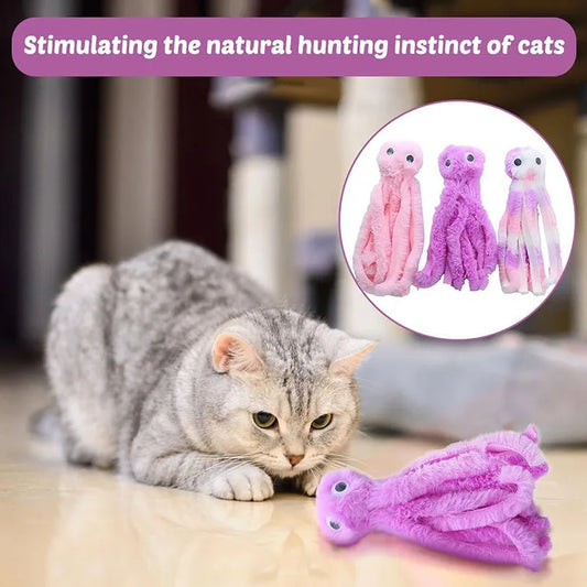 Plush Octopus Cat Toy for Kittens