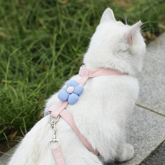 Adjustable Cat and Dog Harness Set