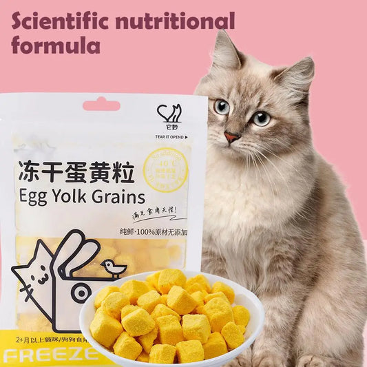 Cat Freeze-Dried Egg Yolk Snack 40g – Healthy Skin & Fur