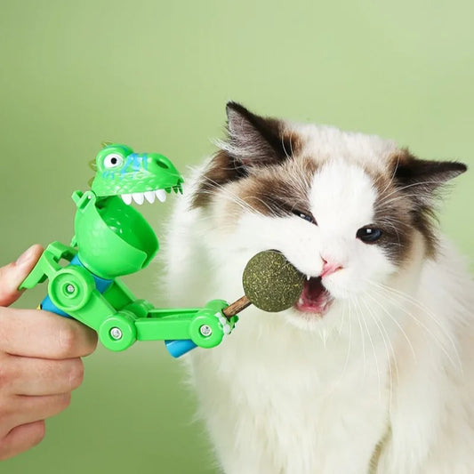 Dinosaur Robot Cat Teaser Stick Toy