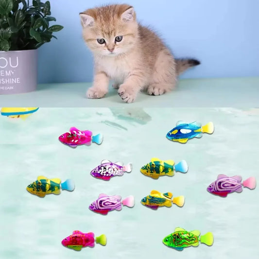 LED Inductive Swimming Robot Fish Cat Toy