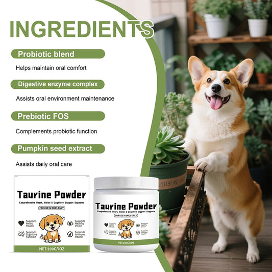 Dog Taurine Powder 200g – Heart & Vision Support